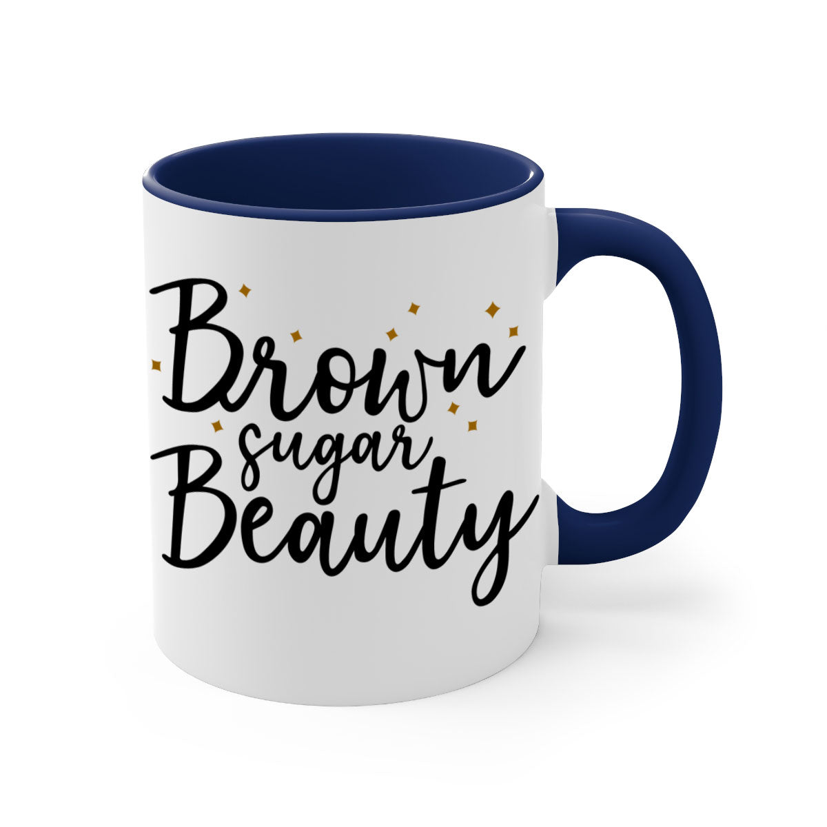 Brown Sugar Beauty Style 47# Mug featuring a glossy finish, colored handle, and interior, available in multiple colors and sizes.