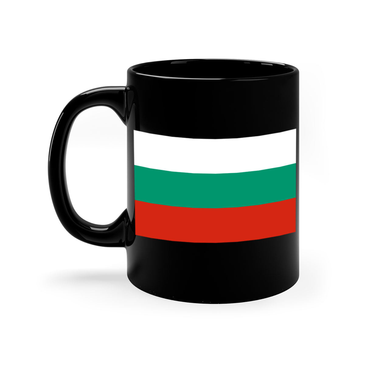 Bulgaria 172# Mug featuring a glossy finish with a colored handle and interior, available in multiple colors.