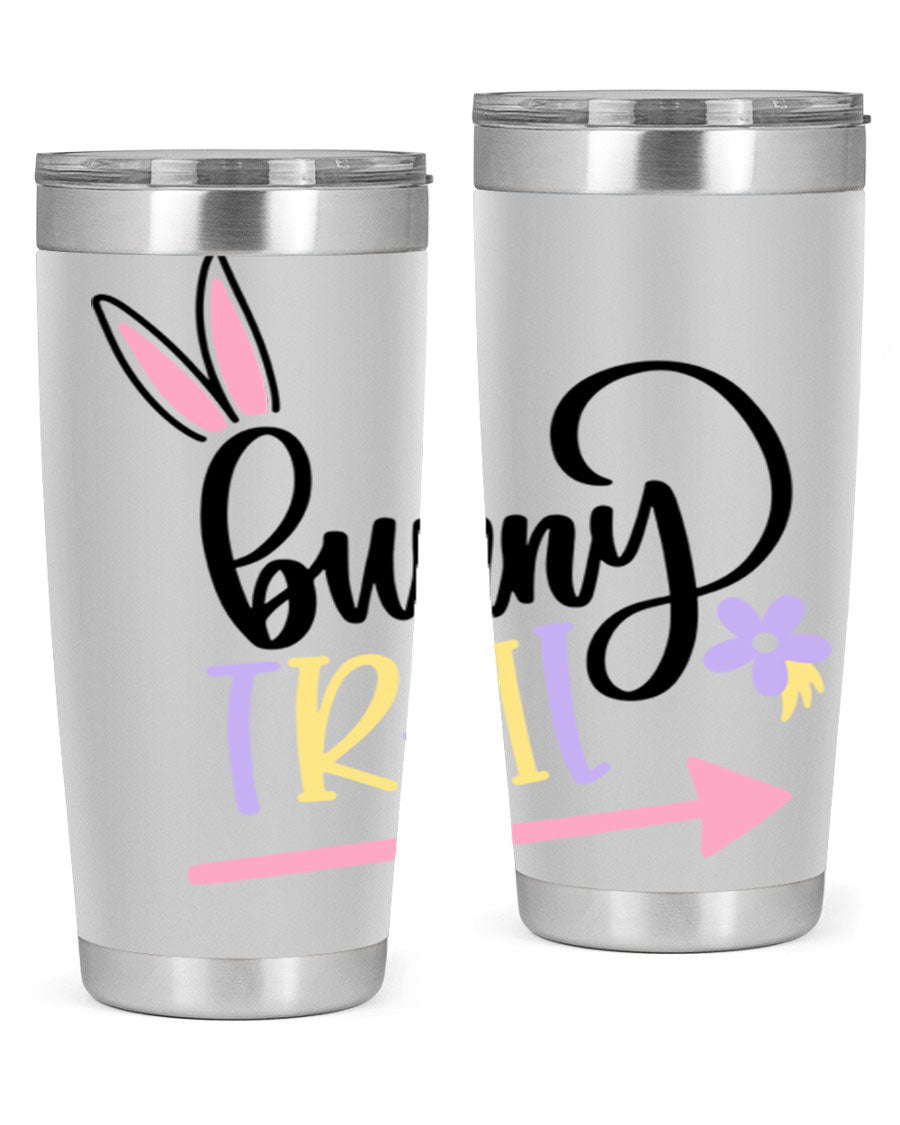 Bunny Trail 67# Easter Tumbler featuring a double wall vacuum design, perfect for hot and cold beverages.