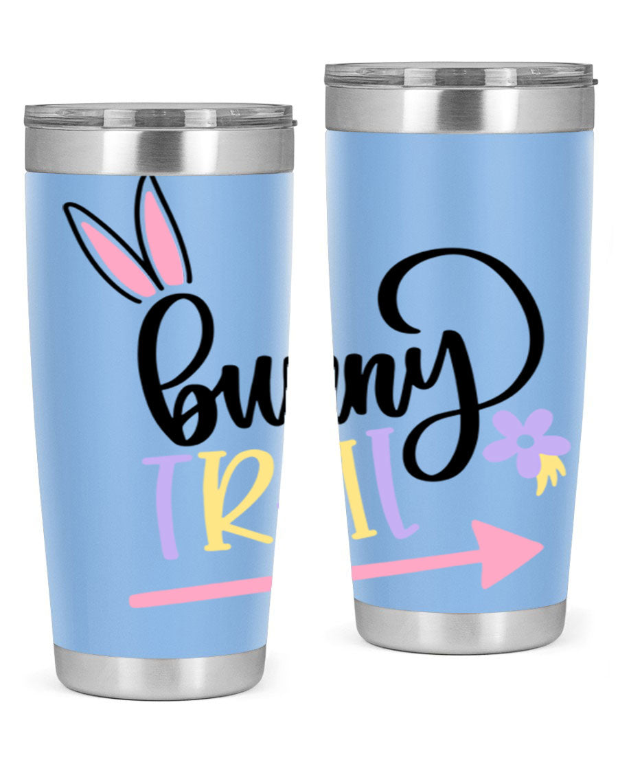 Bunny Trail 67# Easter Tumbler featuring a double wall vacuum design, perfect for hot and cold beverages.