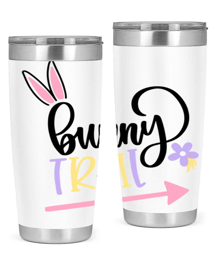 Bunny Trail 67# Easter Tumbler featuring a double wall vacuum design, perfect for hot and cold beverages.