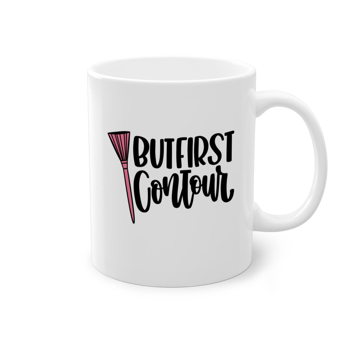 But First Contour Style 120# Mug in five vibrant colors with a glossy finish and easy-grip handle.