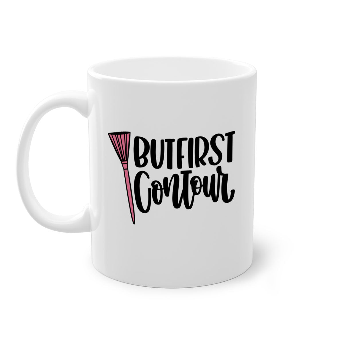 But First Contour Style 120# Mug in five vibrant colors with a glossy finish and easy-grip handle.