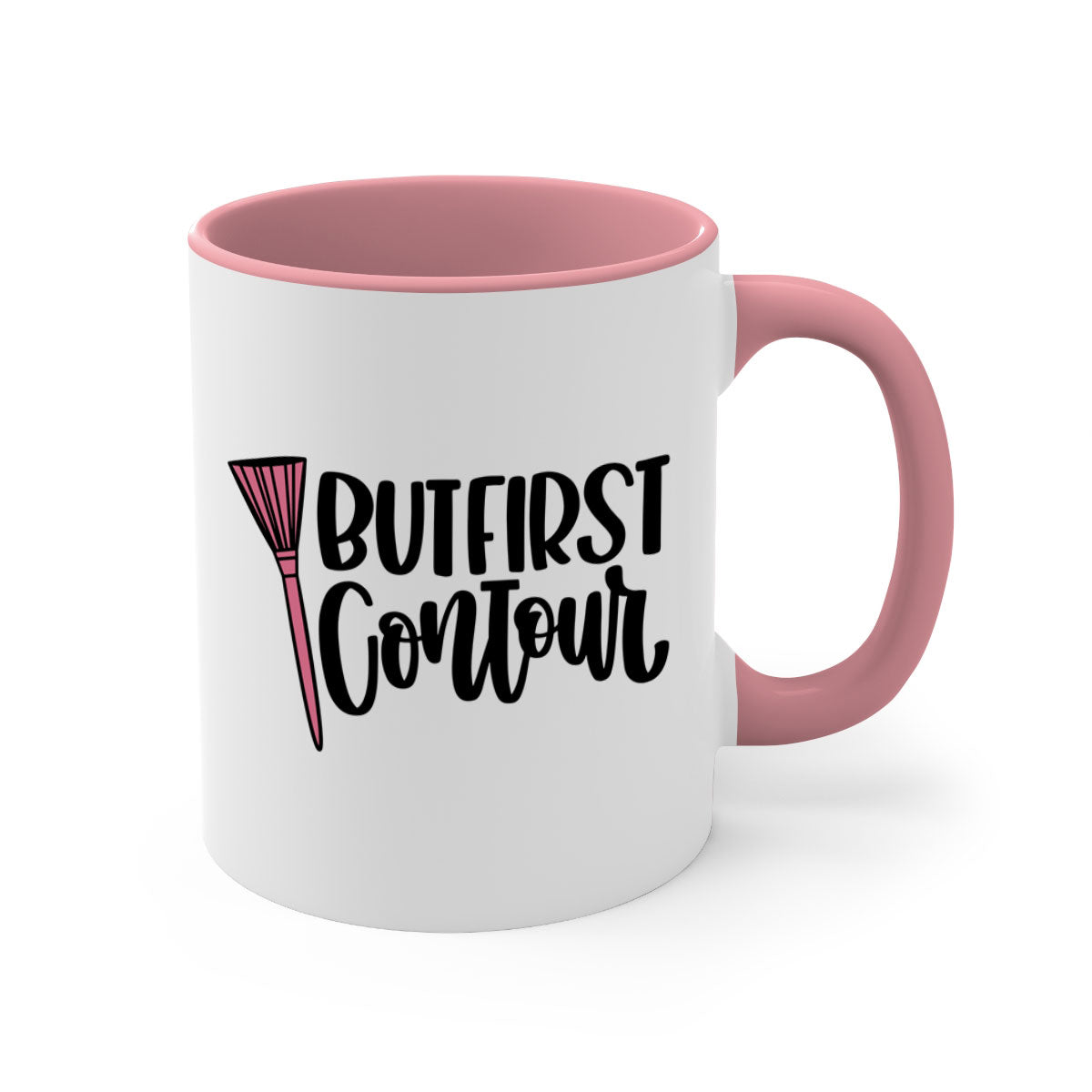 But First Contour Style 120# Mug in five vibrant colors with a glossy finish and easy-grip handle.