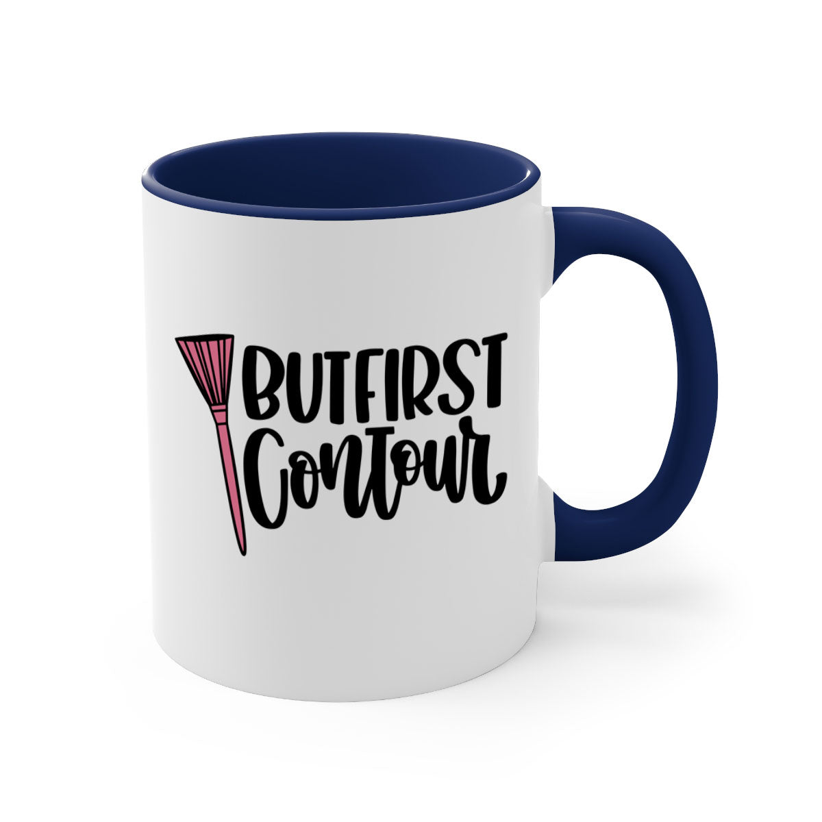 But First Contour Style 120# Mug in five vibrant colors with a glossy finish and easy-grip handle.