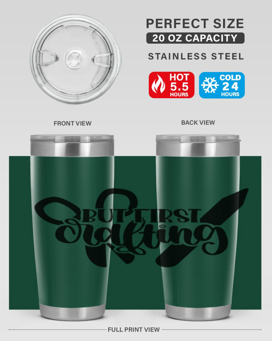 But First Crafting 44# Tumbler in stainless steel with a stylish design, perfect for hot and cold beverages.