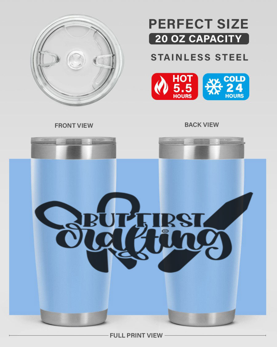 But First Crafting 44# Tumbler in stainless steel with a stylish design, perfect for hot and cold beverages.