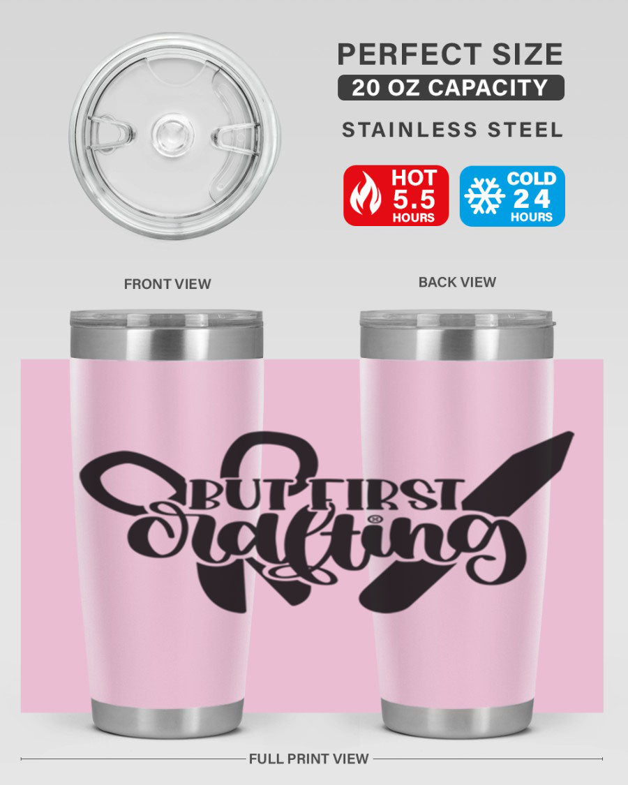 But First Crafting 44# Tumbler in stainless steel with a stylish design, perfect for hot and cold beverages.