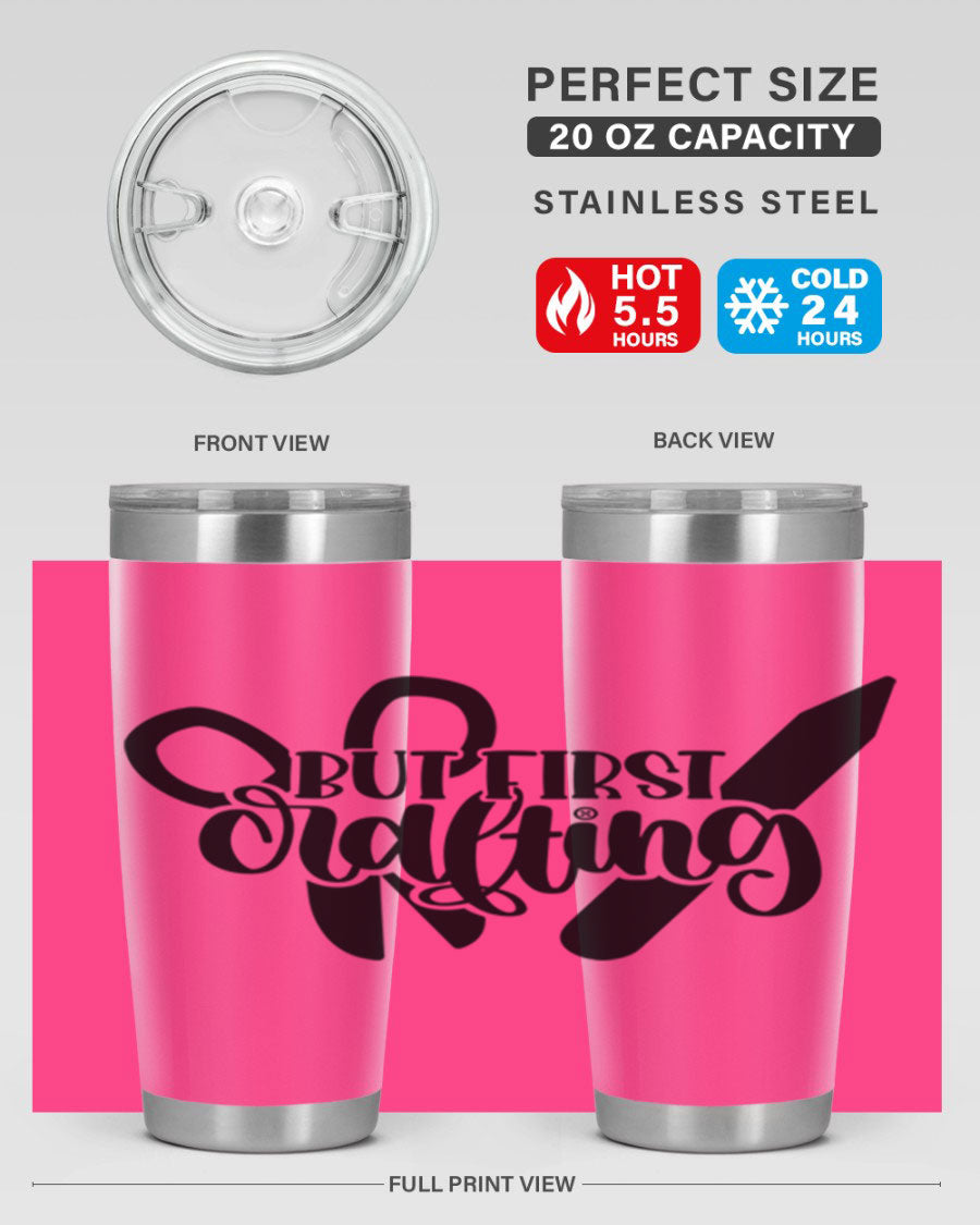 But First Crafting 44# Tumbler in stainless steel with a stylish design, perfect for hot and cold beverages.