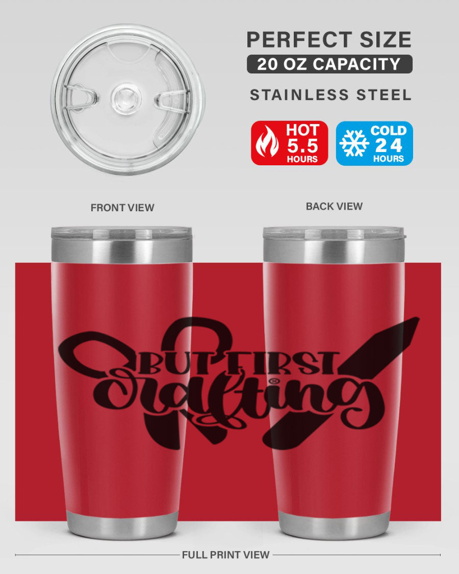 But First Crafting 44# Tumbler in stainless steel with a stylish design, perfect for hot and cold beverages.