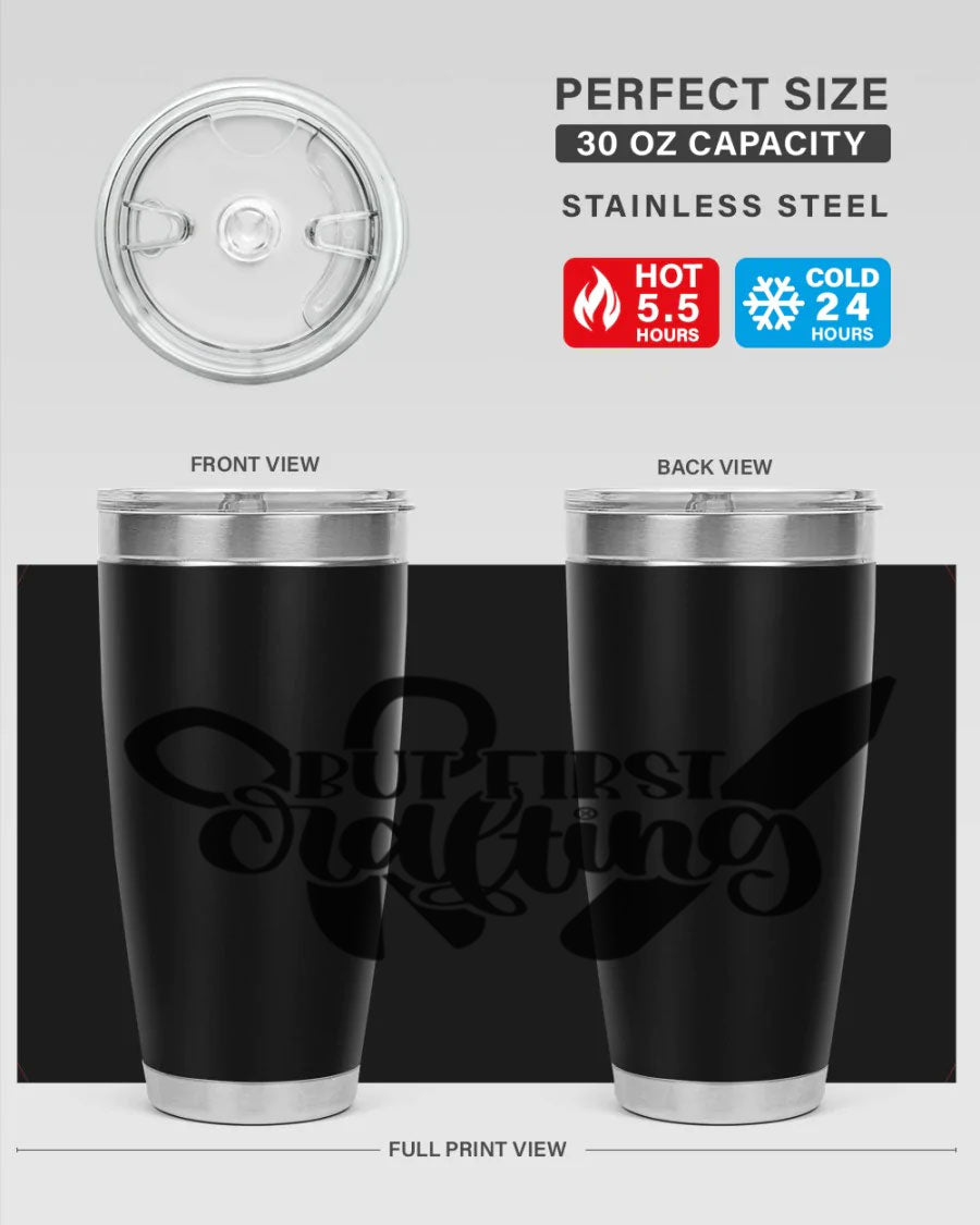 But First Crafting 44# Tumbler in stainless steel with a stylish design, perfect for hot and cold beverages.