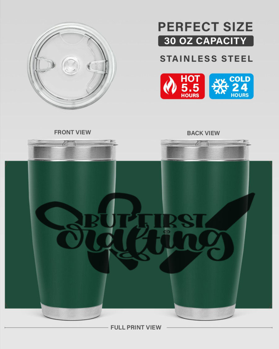 But First Crafting 44# Tumbler in stainless steel with a stylish design, perfect for hot and cold beverages.