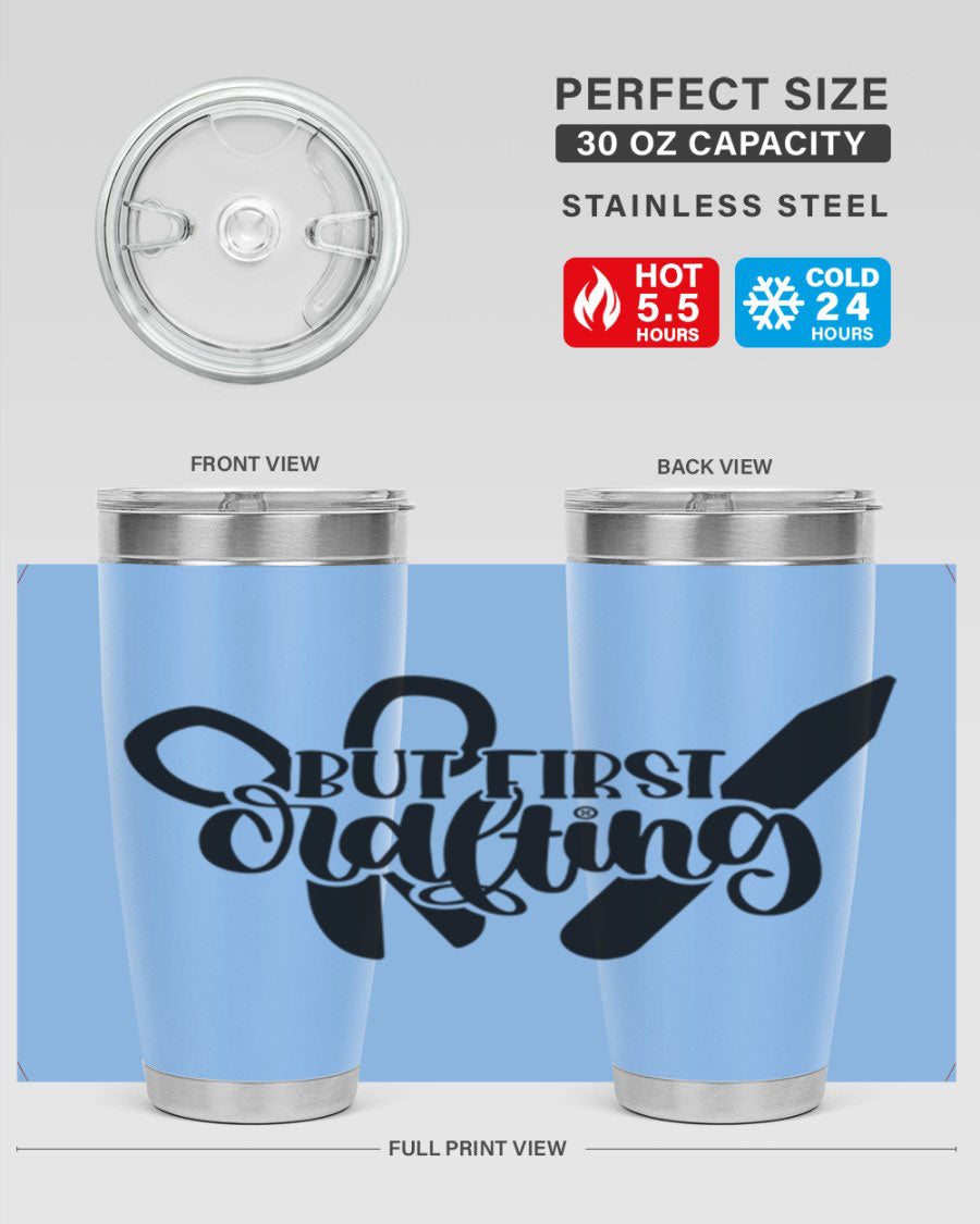 But First Crafting 44# Tumbler in stainless steel with a stylish design, perfect for hot and cold beverages.