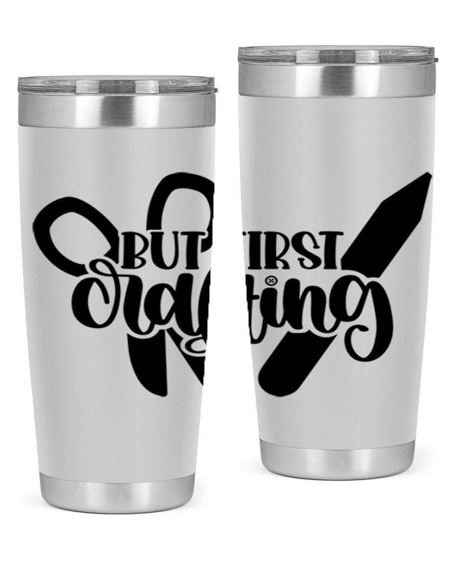 But First Crafting 44# Tumbler in stainless steel with a stylish design, perfect for hot and cold beverages.