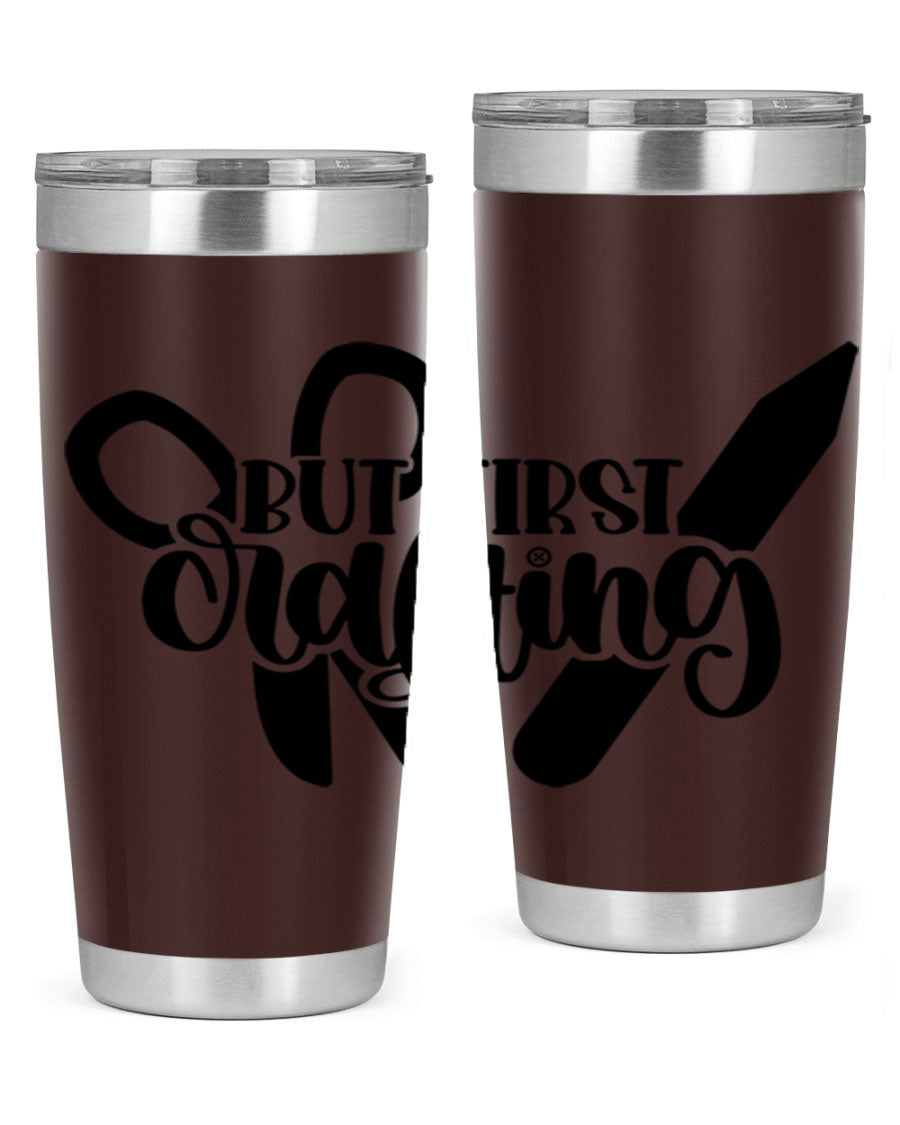 But First Crafting 44# Tumbler in stainless steel with a stylish design, perfect for hot and cold beverages.