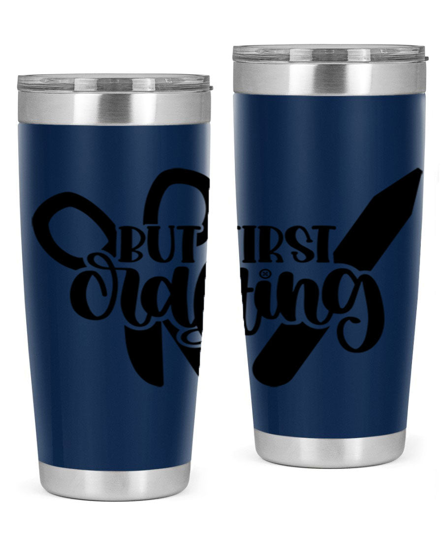 But First Crafting 44# Tumbler in stainless steel with a stylish design, perfect for hot and cold beverages.