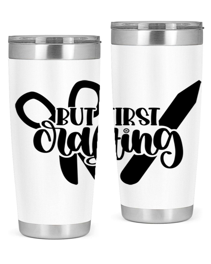 But First Crafting 44# Tumbler in stainless steel with a stylish design, perfect for hot and cold beverages.