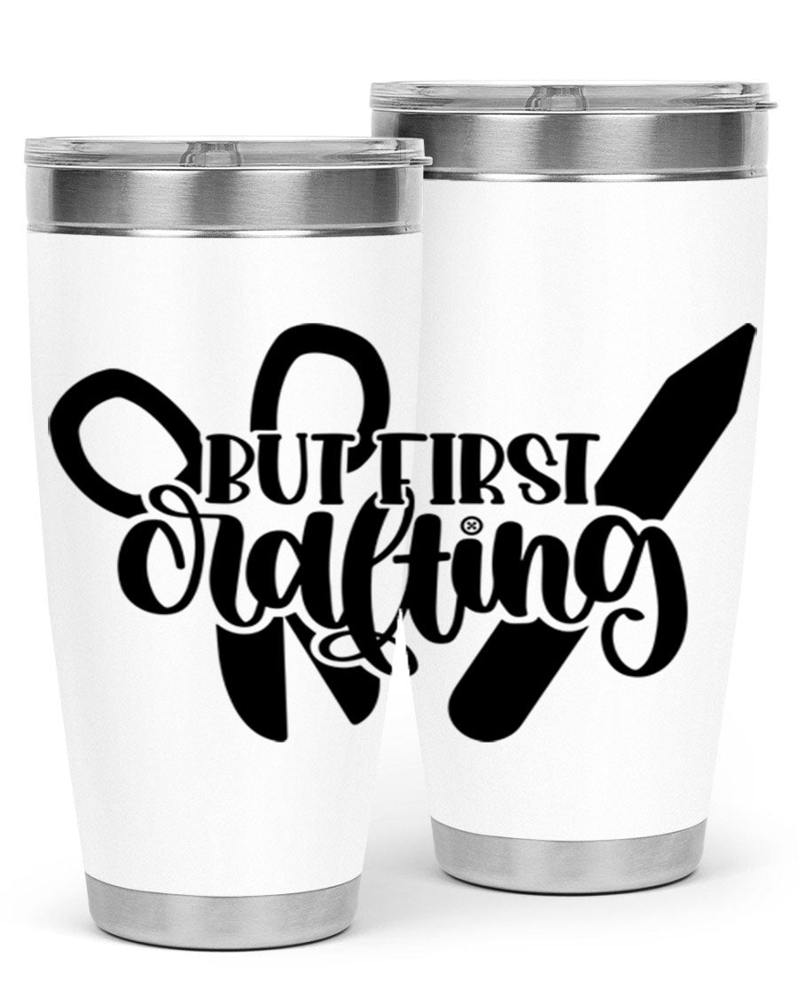 But First Crafting 44# Tumbler in stainless steel with a stylish design, perfect for hot and cold beverages.