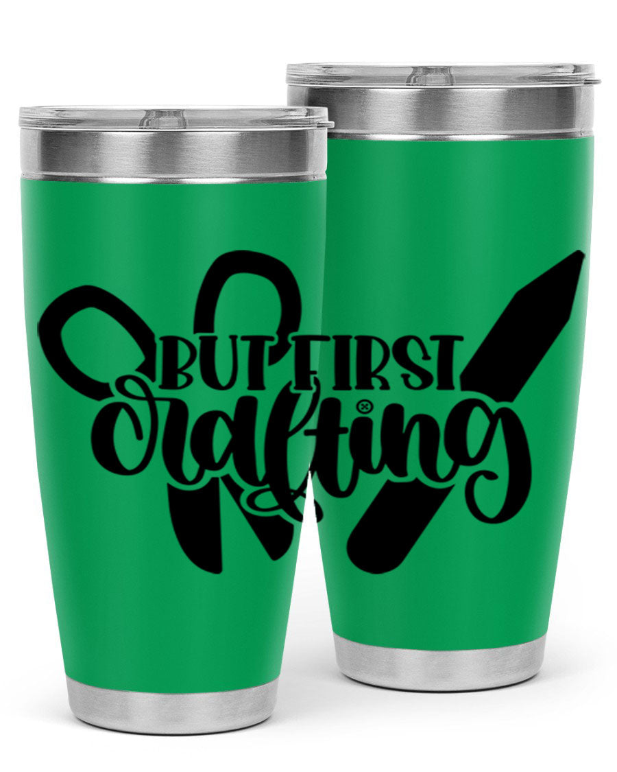 But First Crafting 44# Tumbler in stainless steel with a stylish design, perfect for hot and cold beverages.