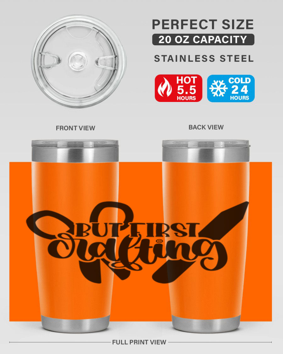 But First Crafting 44# Tumbler in stainless steel with a stylish design, perfect for hot and cold beverages.