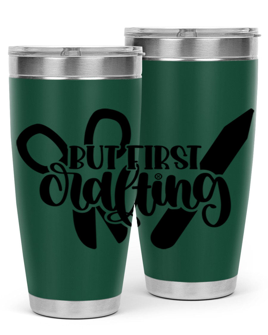 But First Crafting 44# Tumbler in stainless steel with a stylish design, perfect for hot and cold beverages.