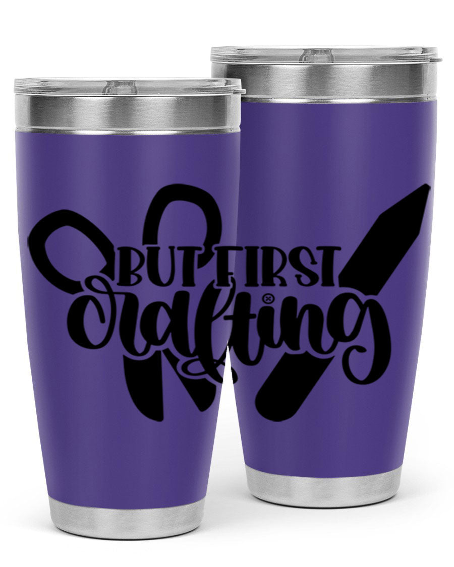 But First Crafting 44# Tumbler in stainless steel with a stylish design, perfect for hot and cold beverages.