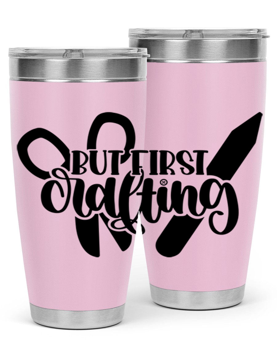 But First Crafting 44# Tumbler in stainless steel with a stylish design, perfect for hot and cold beverages.