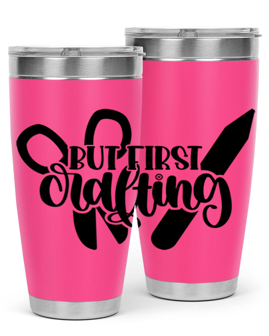 But First Crafting 44# Tumbler in stainless steel with a stylish design, perfect for hot and cold beverages.