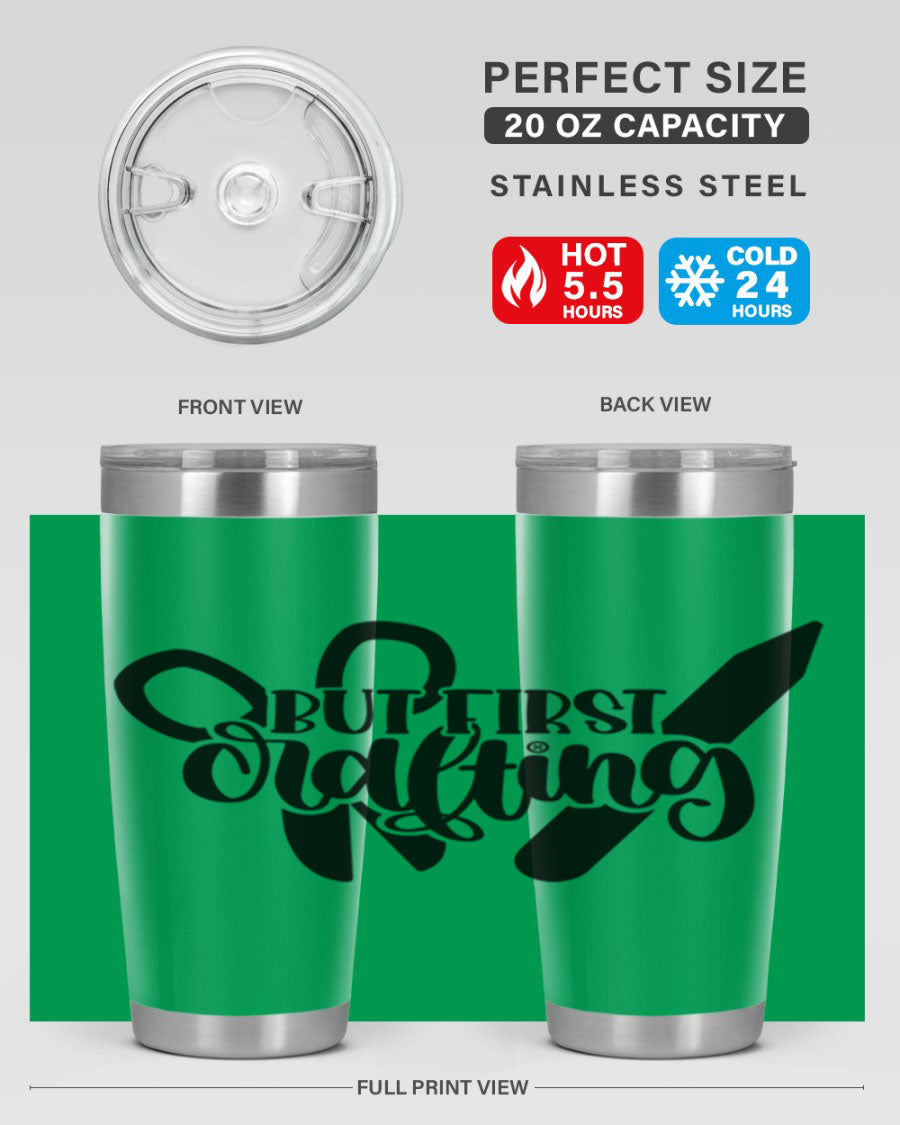 But First Crafting 44# Tumbler in stainless steel with a stylish design, perfect for hot and cold beverages.