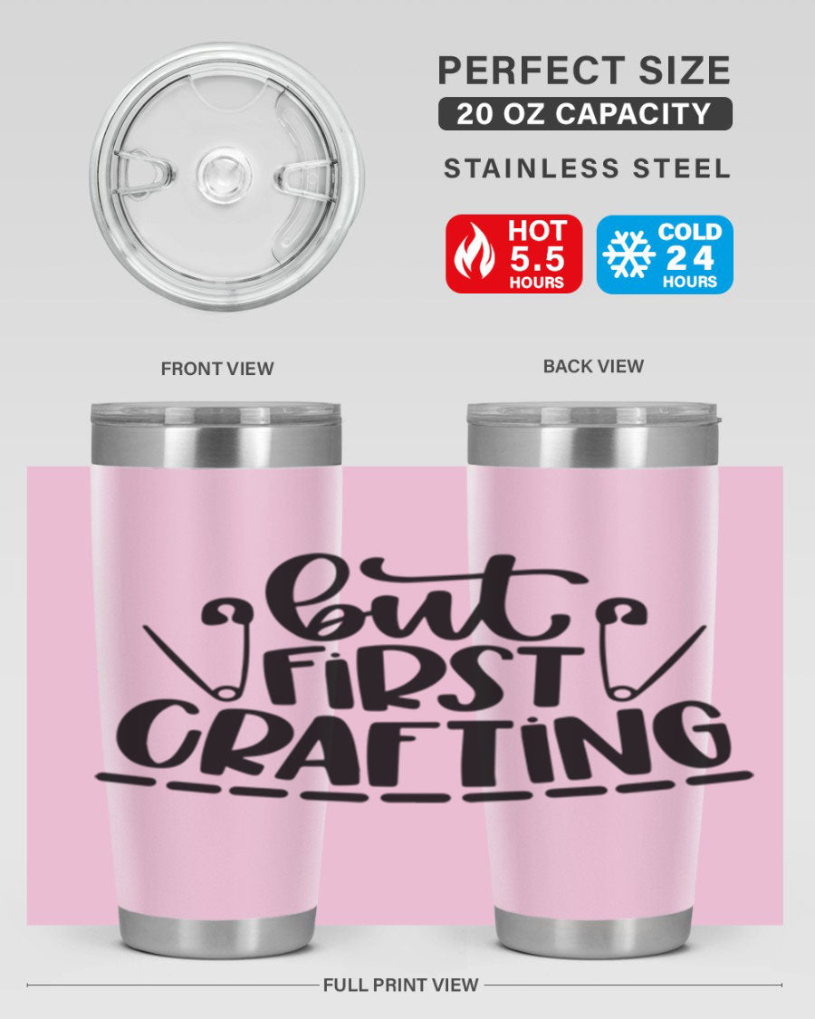 But First Crafting 45# Tumbler in stainless steel with a stylish design, perfect for hot and cold beverages.