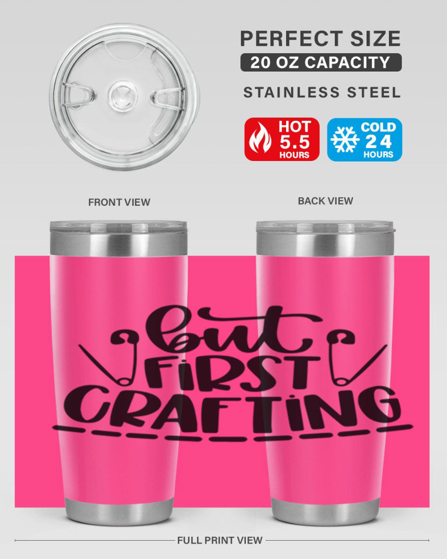 But First Crafting 45# Tumbler in stainless steel with a stylish design, perfect for hot and cold beverages.