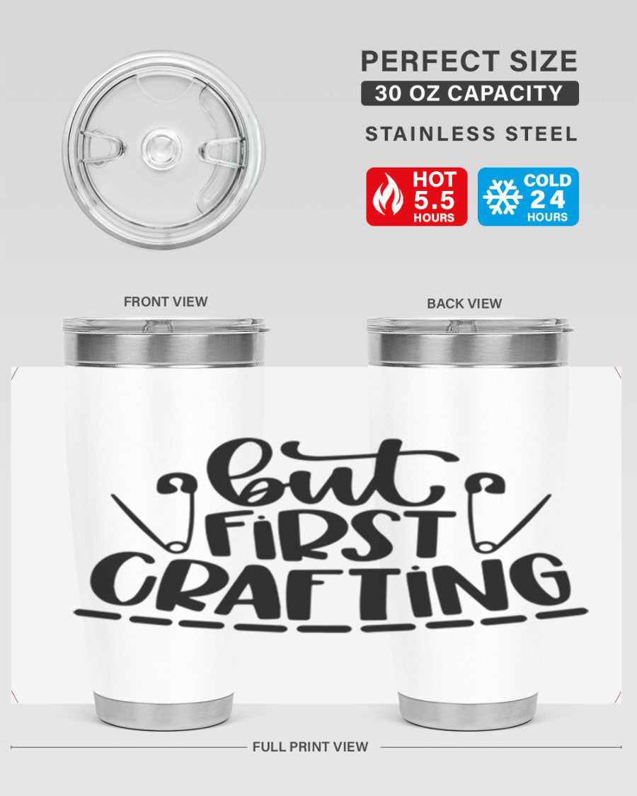 But First Crafting 45# Tumbler in stainless steel with a stylish design, perfect for hot and cold beverages.