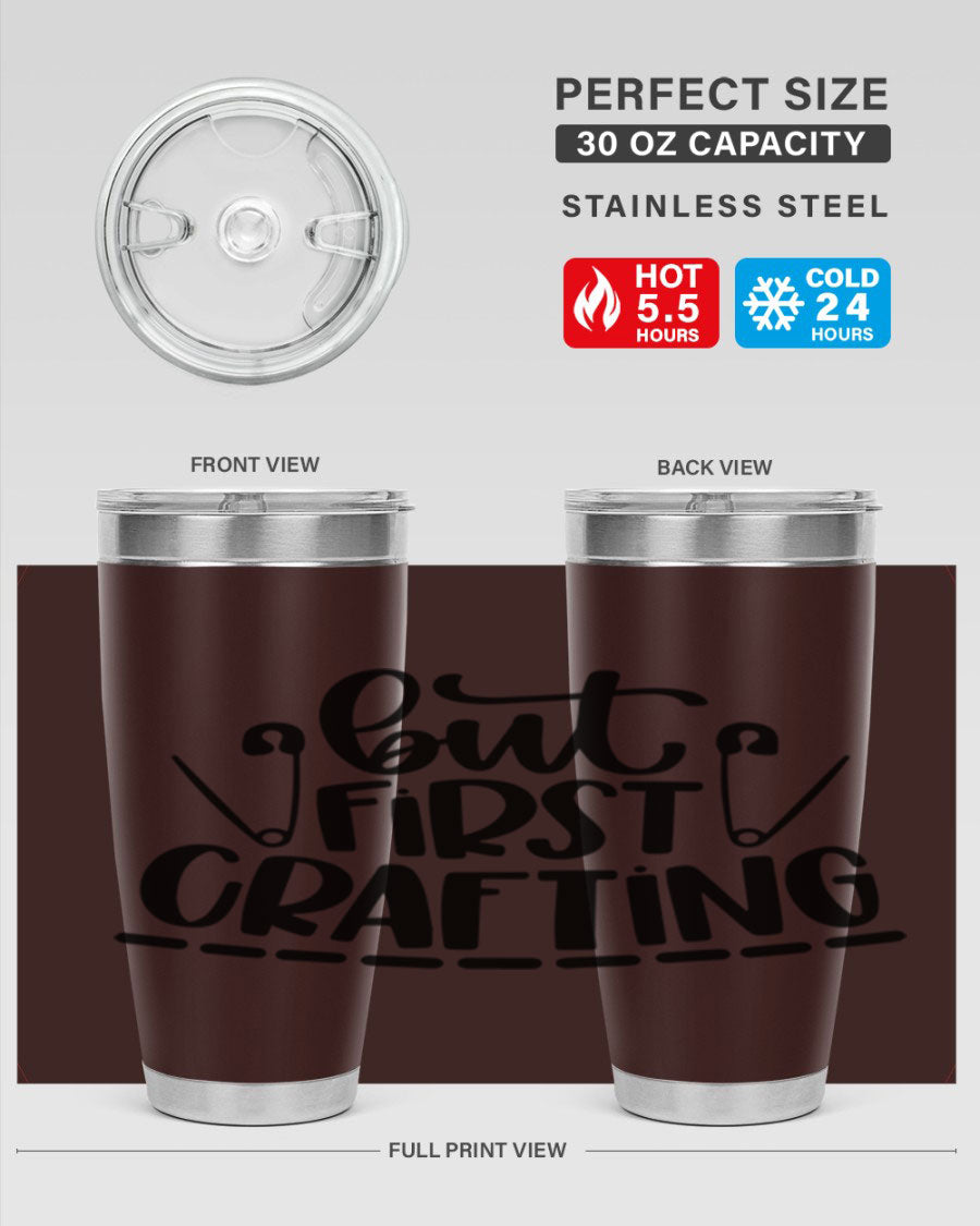 But First Crafting 45# Tumbler in stainless steel with a stylish design, perfect for hot and cold beverages.