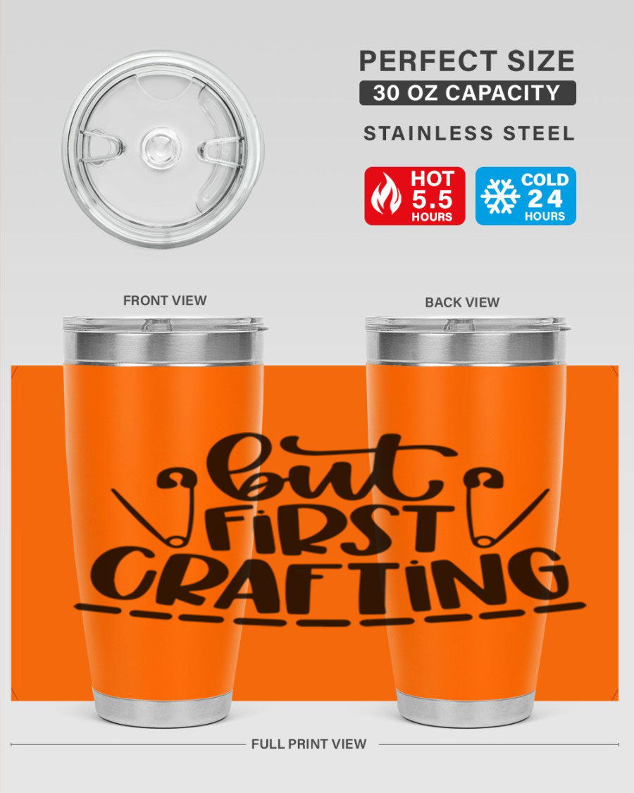 But First Crafting 45# Tumbler in stainless steel with a stylish design, perfect for hot and cold beverages.