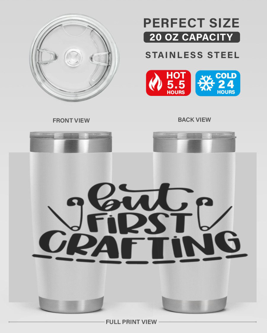 But First Crafting 45# Tumbler in stainless steel with a stylish design, perfect for hot and cold beverages.