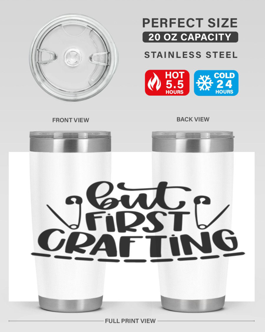 But First Crafting 45# Tumbler in stainless steel with a stylish design, perfect for hot and cold beverages.