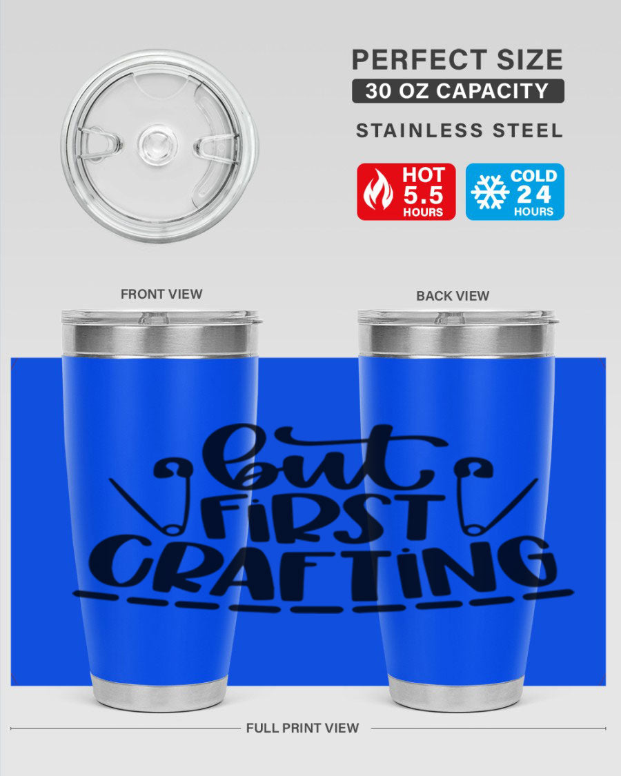 But First Crafting 45# Tumbler in stainless steel with a stylish design, perfect for hot and cold beverages.