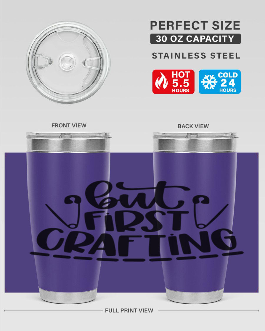 But First Crafting 45# Tumbler in stainless steel with a stylish design, perfect for hot and cold beverages.