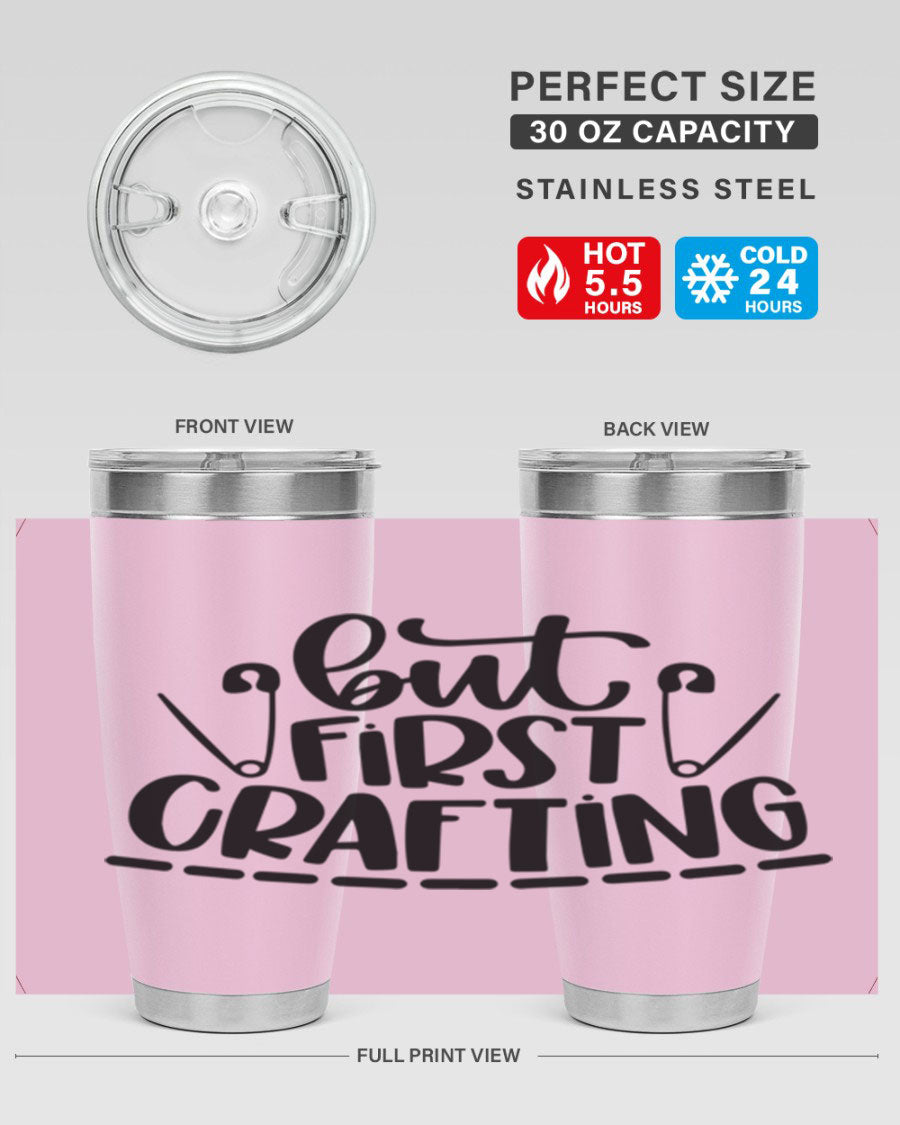 But First Crafting 45# Tumbler in stainless steel with a stylish design, perfect for hot and cold beverages.