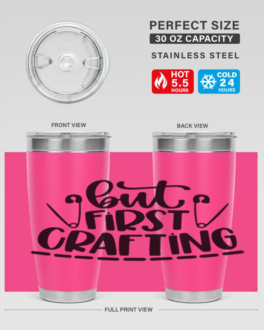 But First Crafting 45# Tumbler in stainless steel with a stylish design, perfect for hot and cold beverages.