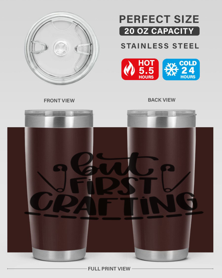 But First Crafting 45# Tumbler in stainless steel with a stylish design, perfect for hot and cold beverages.