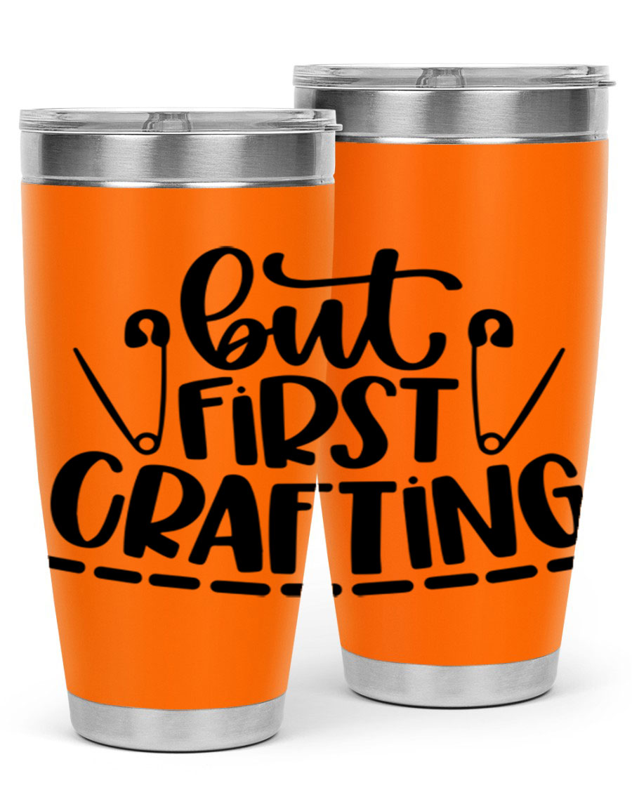 But First Crafting 45# Tumbler in stainless steel with a stylish design, perfect for hot and cold beverages.