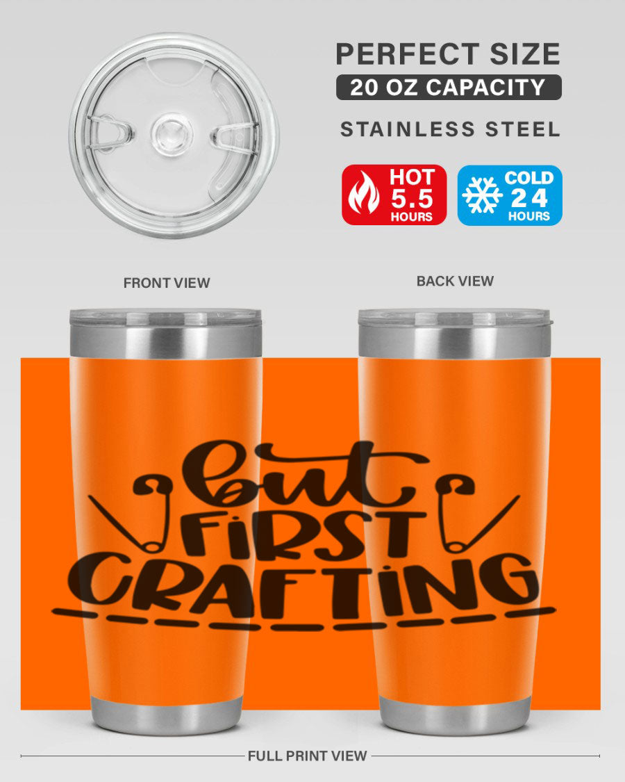 But First Crafting 45# Tumbler in stainless steel with a stylish design, perfect for hot and cold beverages.