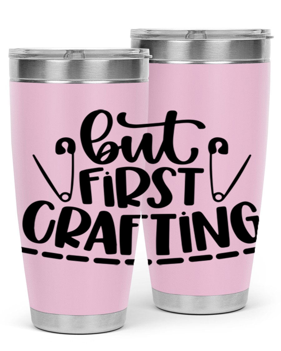 But First Crafting 45# Tumbler in stainless steel with a stylish design, perfect for hot and cold beverages.