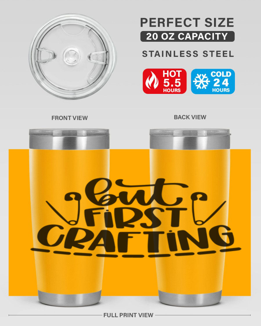 But First Crafting 45# Tumbler in stainless steel with a stylish design, perfect for hot and cold beverages.