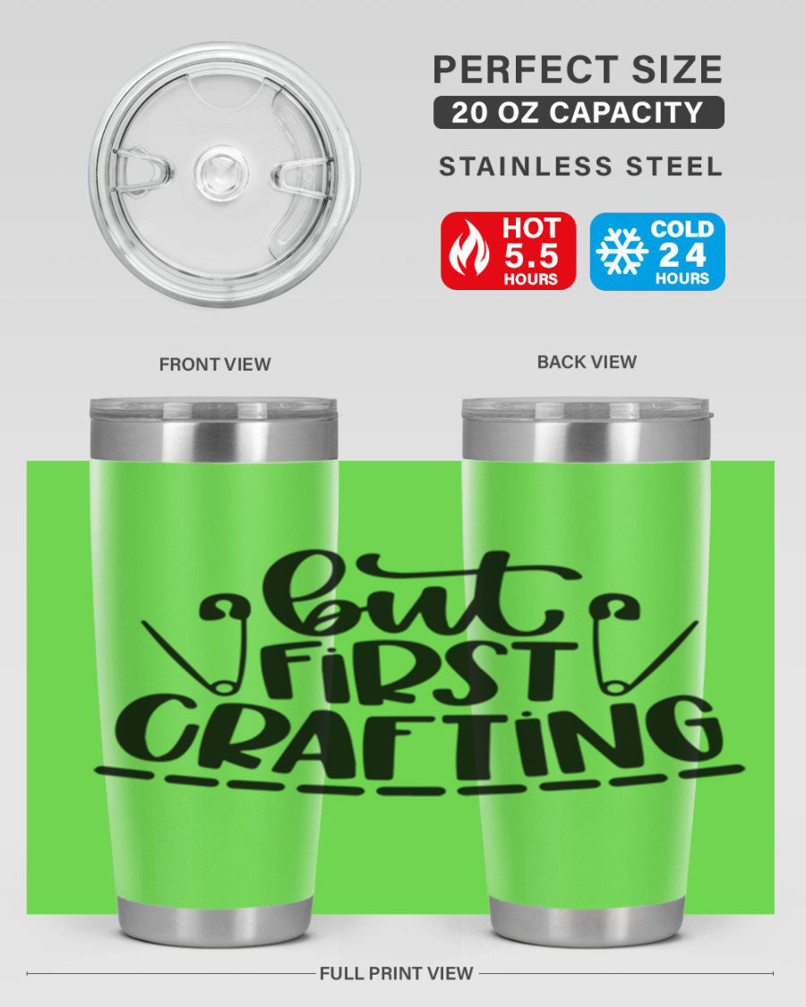 But First Crafting 45# Tumbler in stainless steel with a stylish design, perfect for hot and cold beverages.