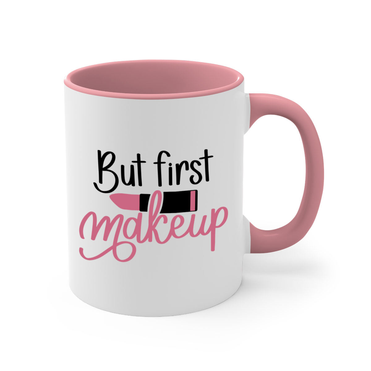 But First Makeup Style 117# Mug with colorful handle and interior, showcasing a glossy finish.