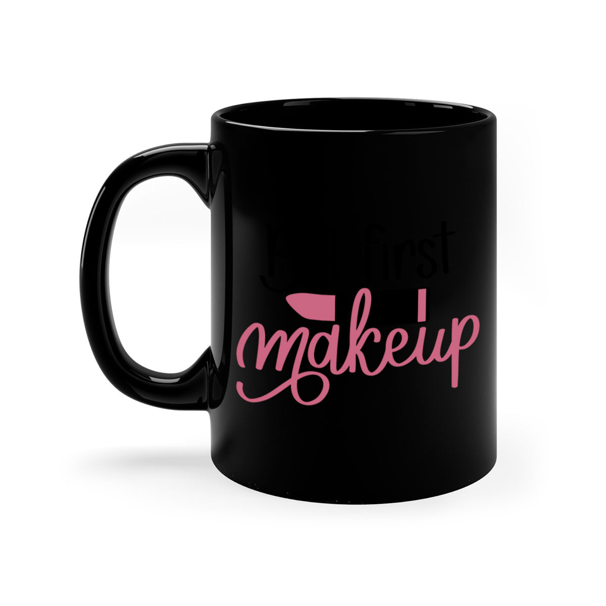 But First Makeup Style 117# Mug with colorful handle and interior, showcasing a glossy finish.