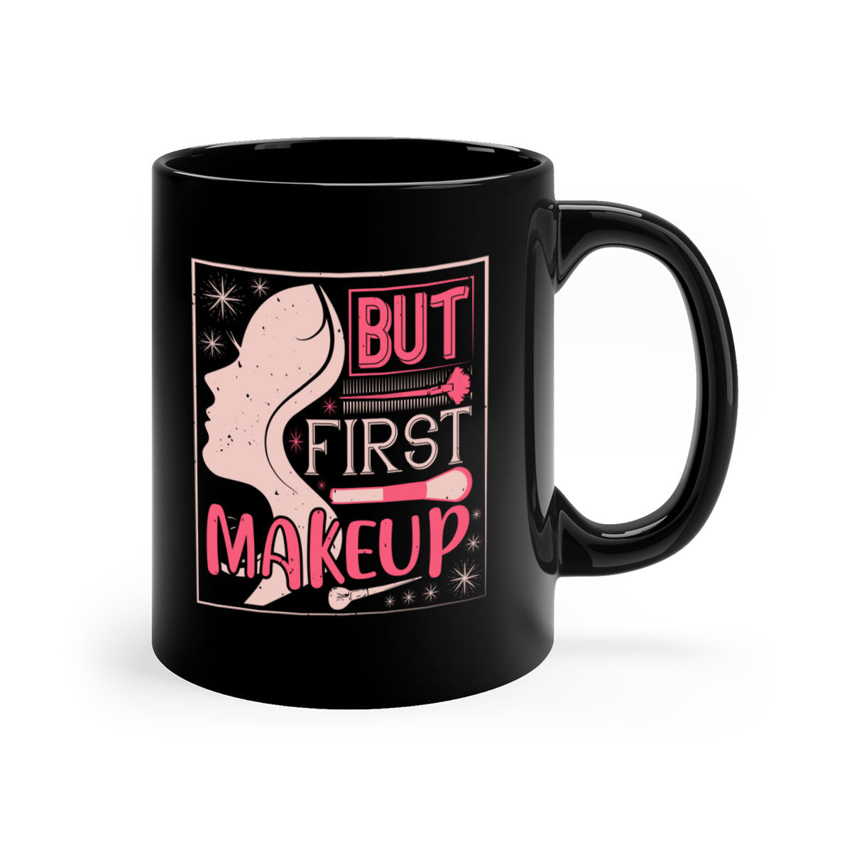 But first makeup Style 260# Mug featuring a two-tone design with a colored handle and glossy finish, available in multiple colors.