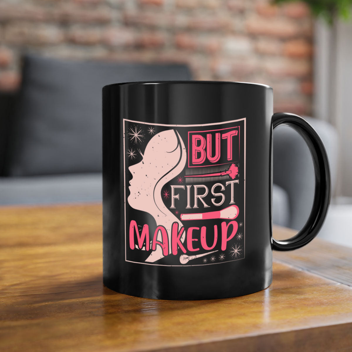 But first makeup Style 260# Mug featuring a two-tone design with a colored handle and glossy finish, available in multiple colors.